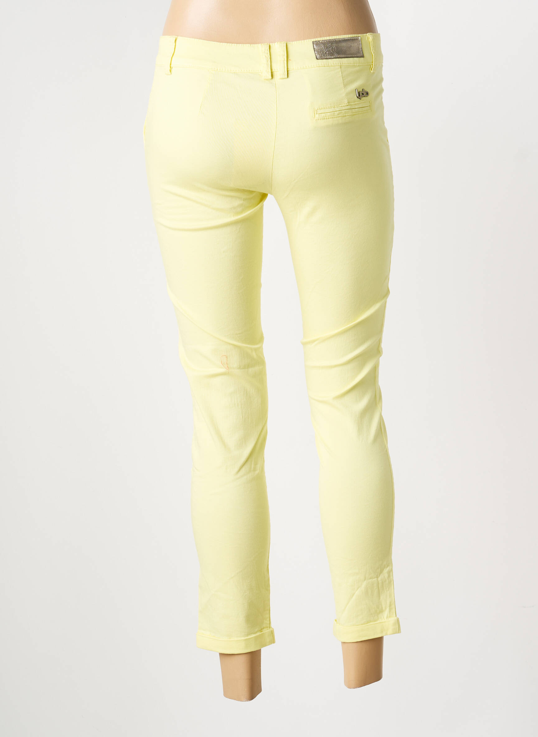 Pantalon 7/8 taille à pinces taille normale jaune LPB LES PETITES BOMBES  femme