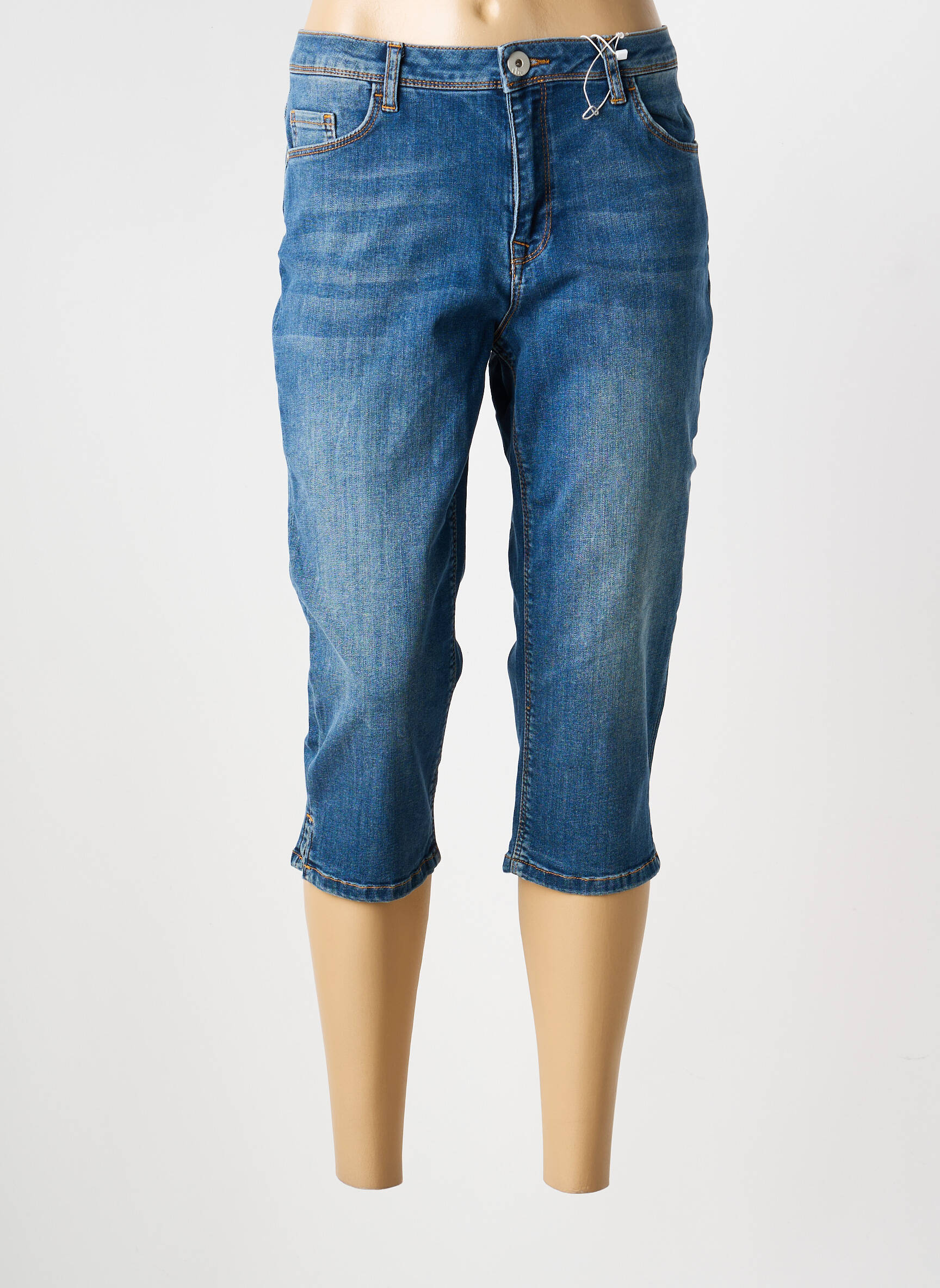 Corsaire tissage denim taille normale bleu TBS femme