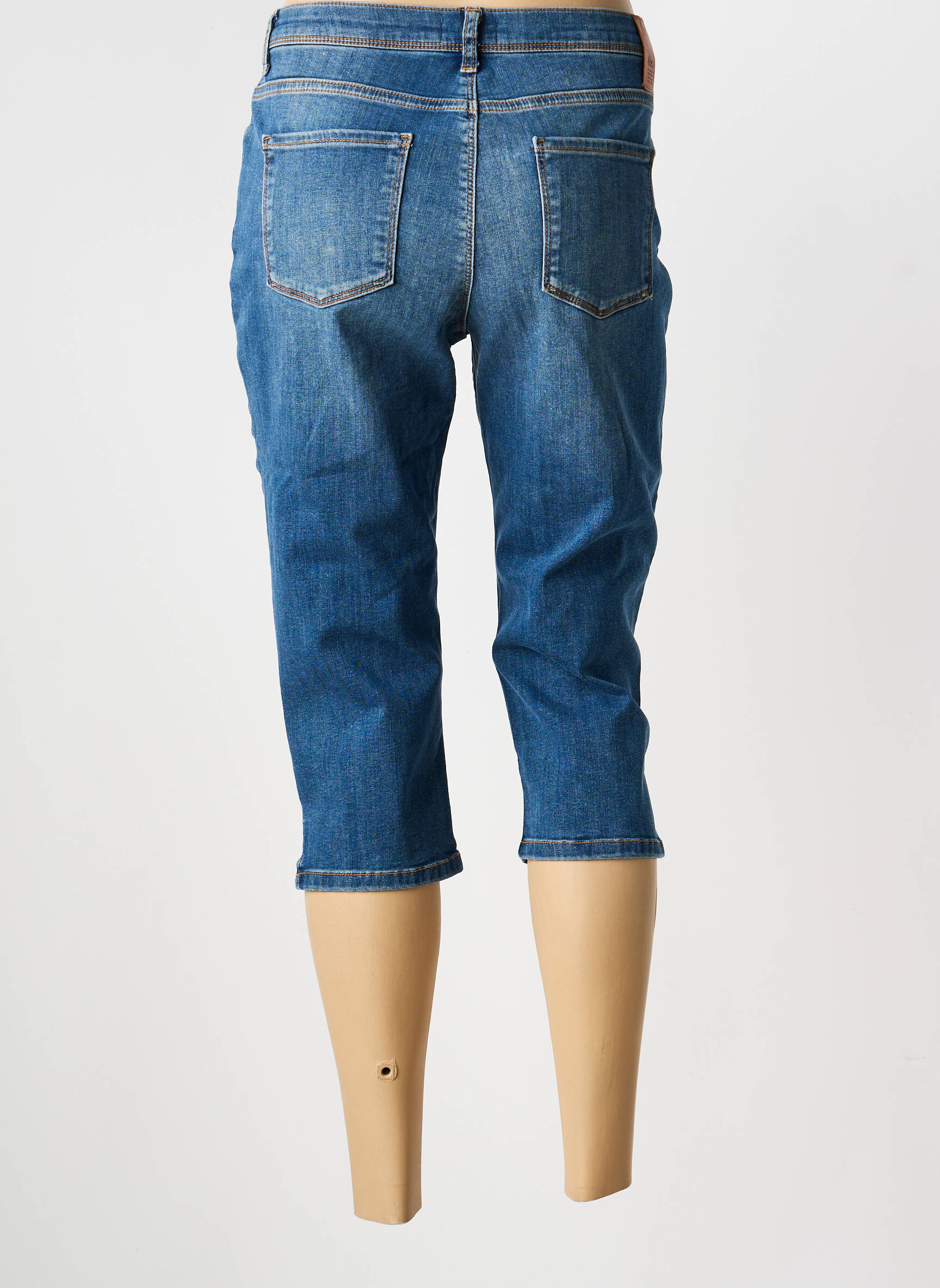 Corsaire tissage denim taille normale bleu TBS femme