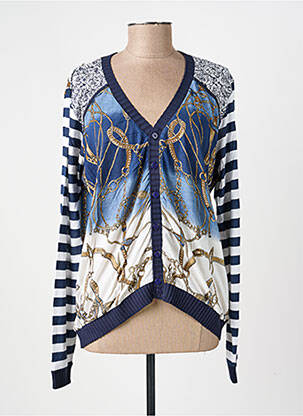 Gilet manches longues coupe cintrée bleu ESCORPION femme