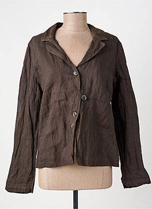 Veste casual coupe droite marron MAE MAHE femme
