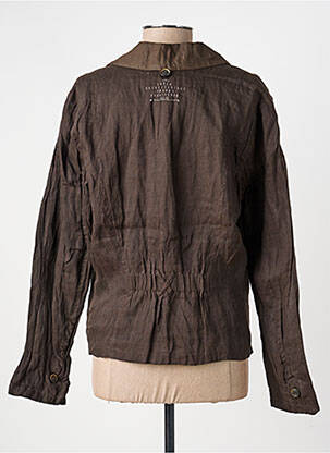 Veste casual coupe droite marron MAE MAHE femme