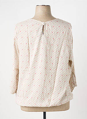 Top imprimé fantaisie manches 3/4 beige BARBARA LEBEK femme
