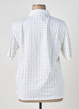 Polo coupe droite manches courtes blanc M.X.O femme