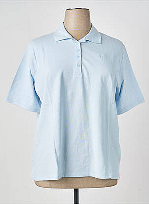 Polo coupe droite manches courtes bleu M.X.O femme