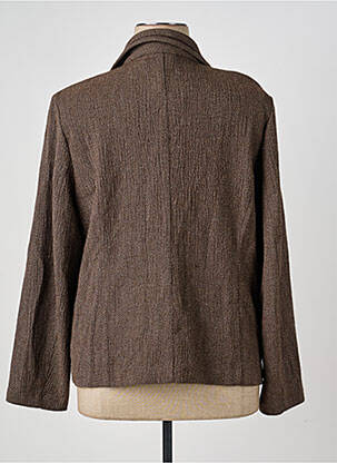 Veste casual coupe droite marron GEVANA femme