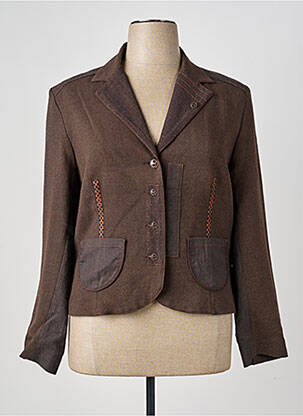 Blazer poignets boutonnés marron PAUSE CAFE femme