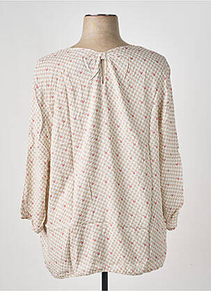 Blouse tissage popeline manches longues beige BARBARA LEBEK femme
