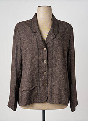 Veste casual coupe droite marron GEVANA femme