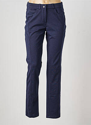 Pantalon slim stretch taille normale bleu GUY DUBOUIS femme