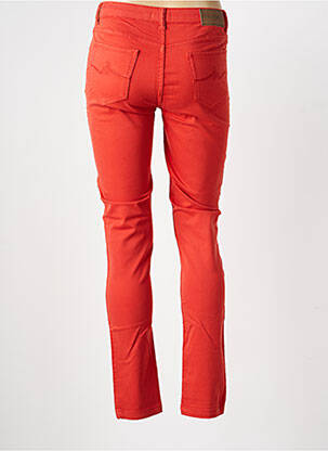 Pantalon slim tissage popeline taille normale orange VOTRE NOM femme