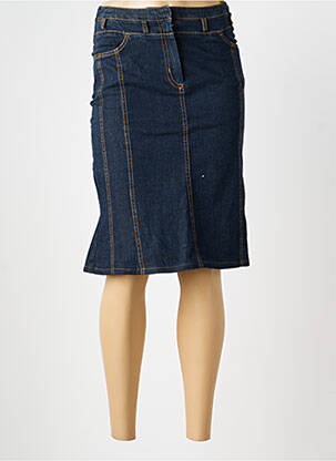 Jupe mi-longue stretch bleu STEILMANN femme