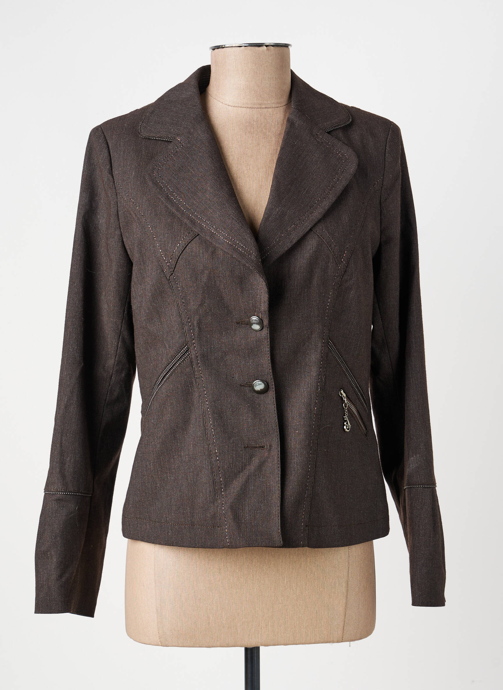 Veste casual finition intérieure doublée marron JOCAVI femme