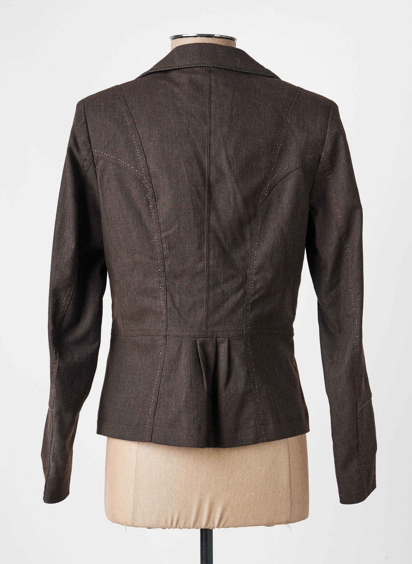 Veste casual finition intérieure doublée marron JOCAVI femme