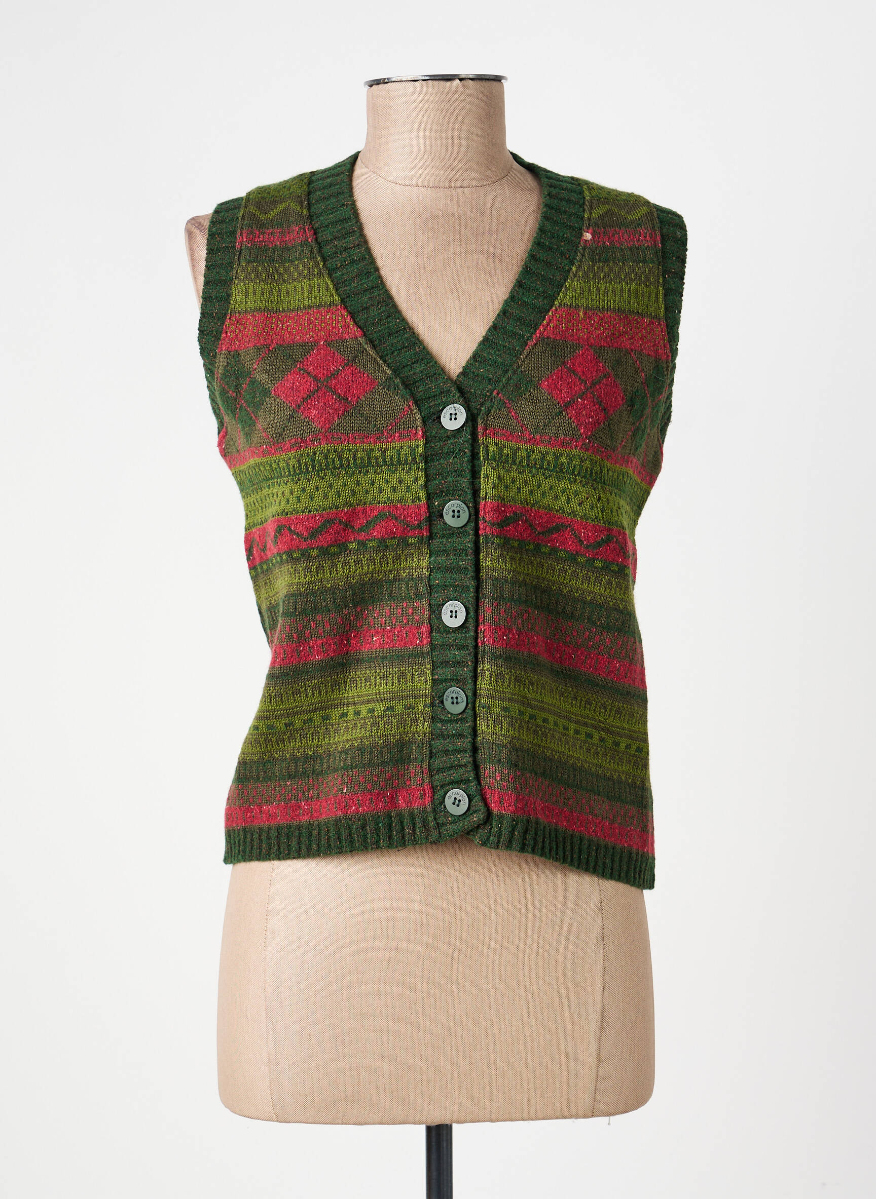 Gilet sans manche coupe cintrée vert ESCORPION femme
