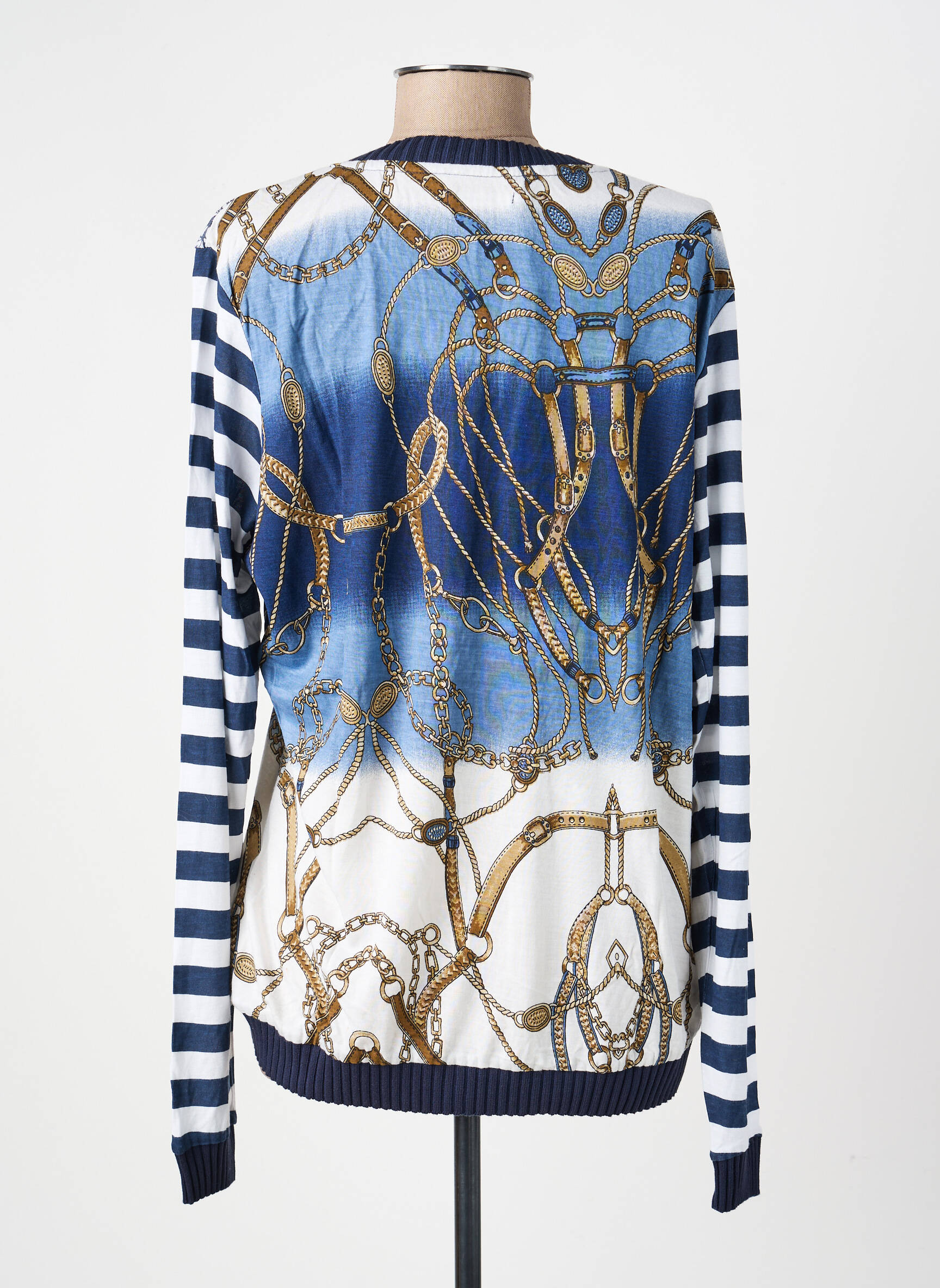 Gilet manches longues coupe cintrée bleu ESCORPION femme
