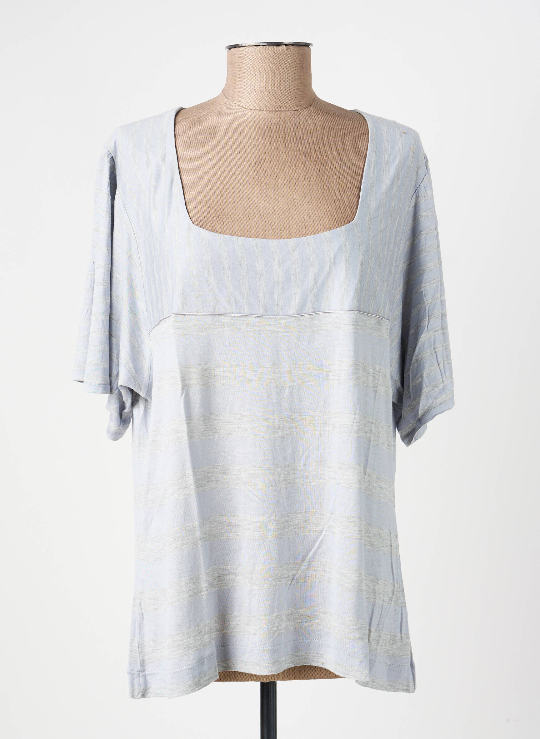 T-shirt coupe droite manches courtes bleu ESCORPION femme