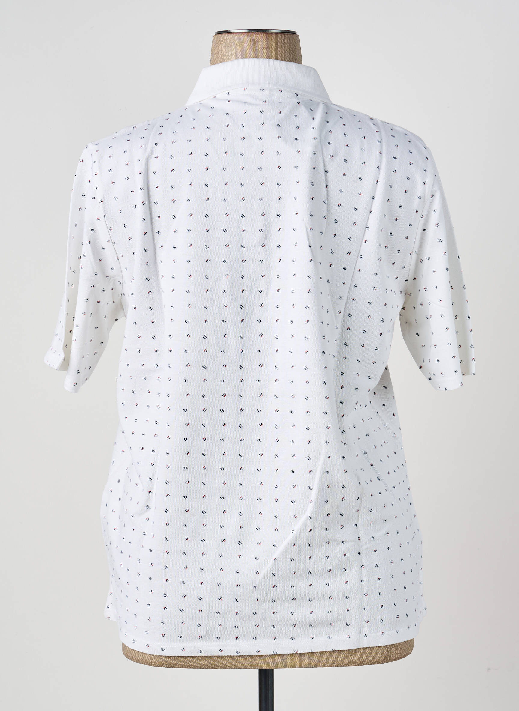 Polo coupe droite manches courtes blanc M.X.O femme