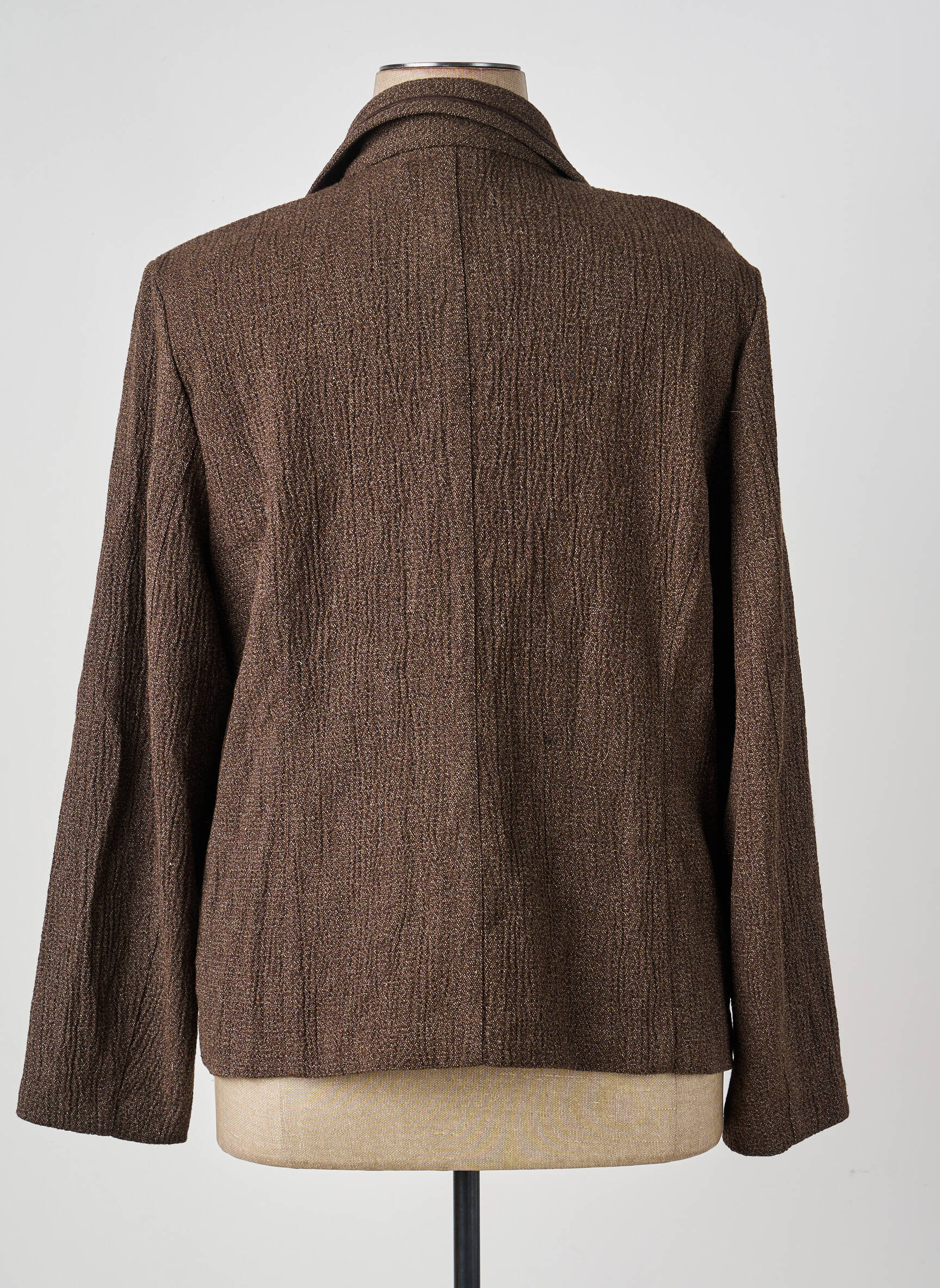 Veste casual coupe droite marron GEVANA femme
