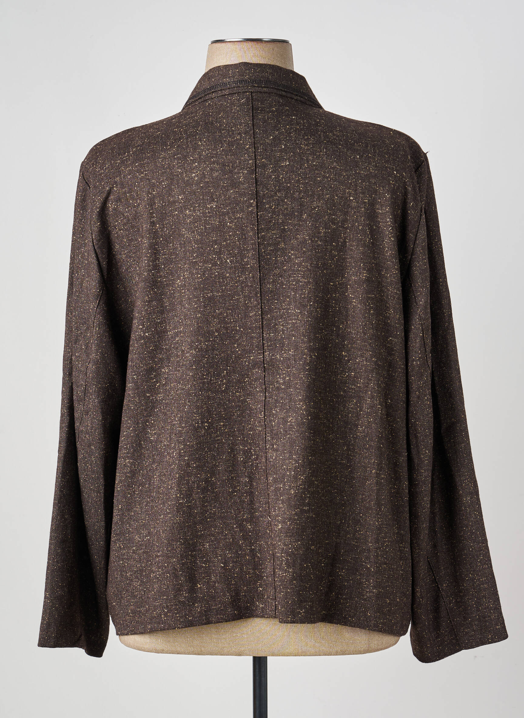 Veste casual coupe droite marron GEVANA femme