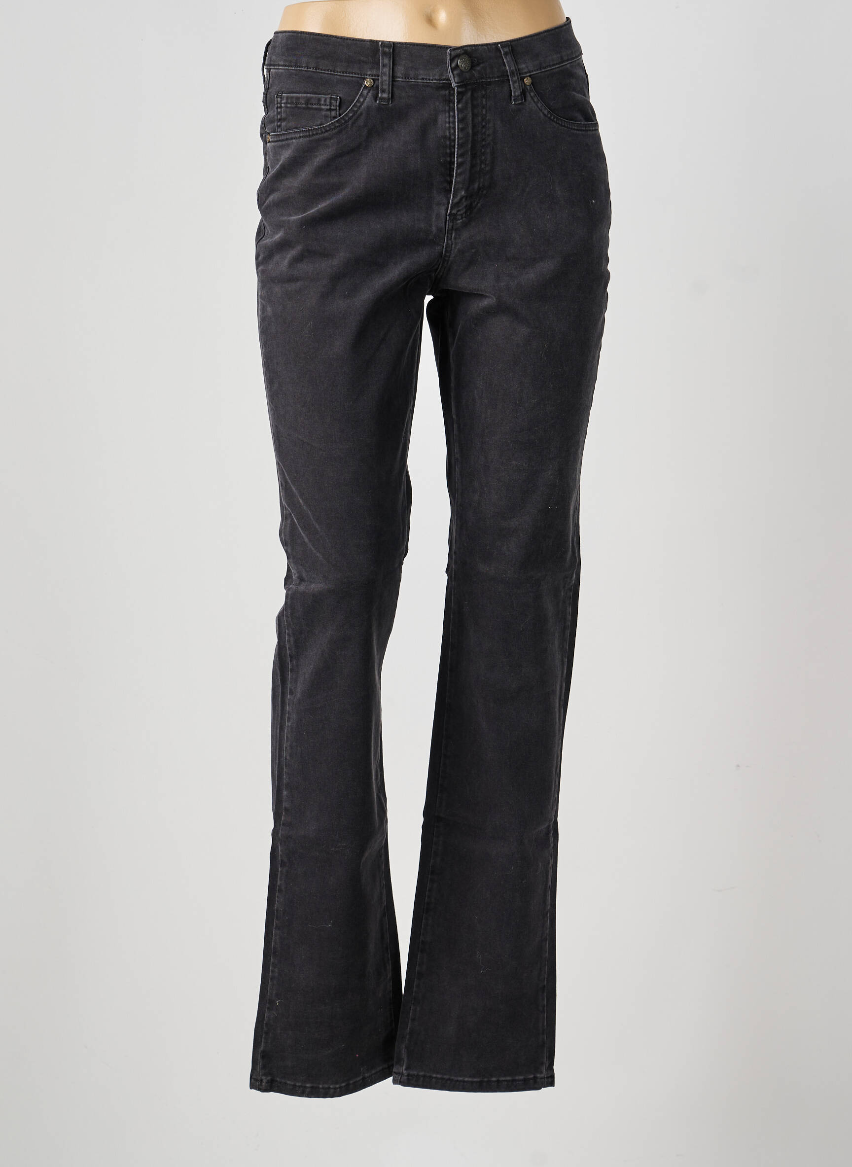 Jeans coupe droite stretch taille normale noir LCDN femme