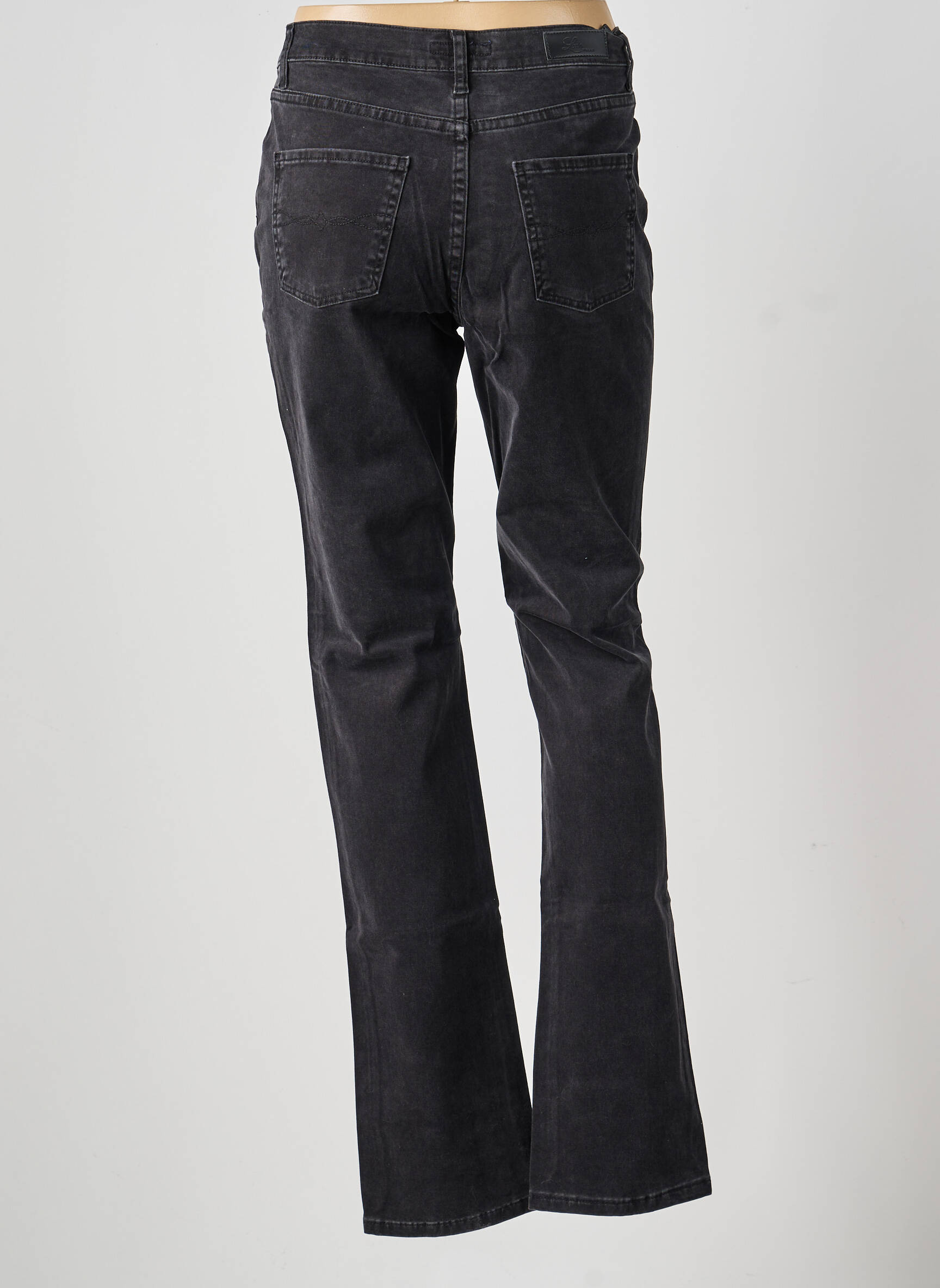 Jeans coupe droite stretch taille normale noir LCDN femme