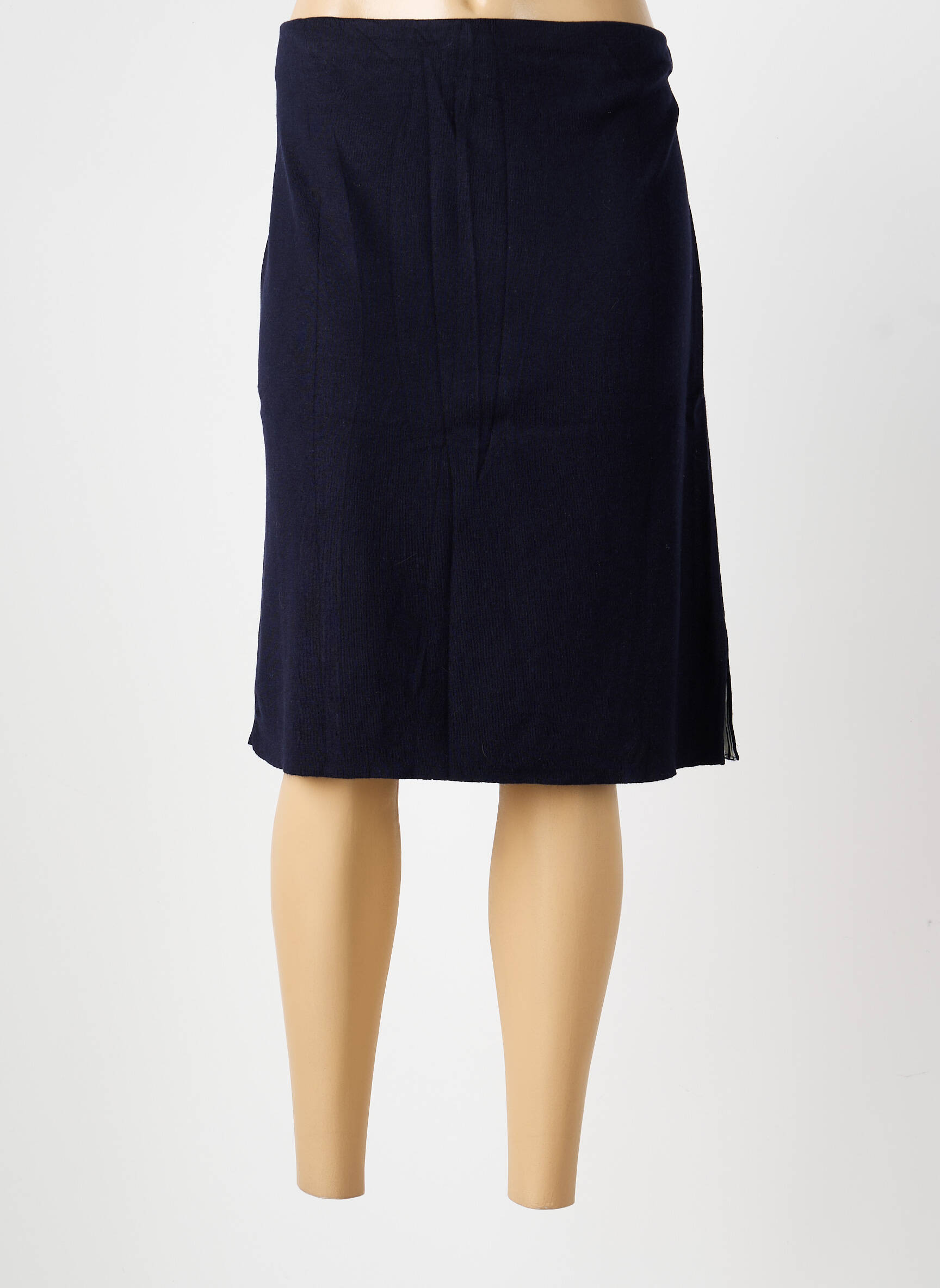 Jupe mi-longue coupe droite bleu OLSEN femme