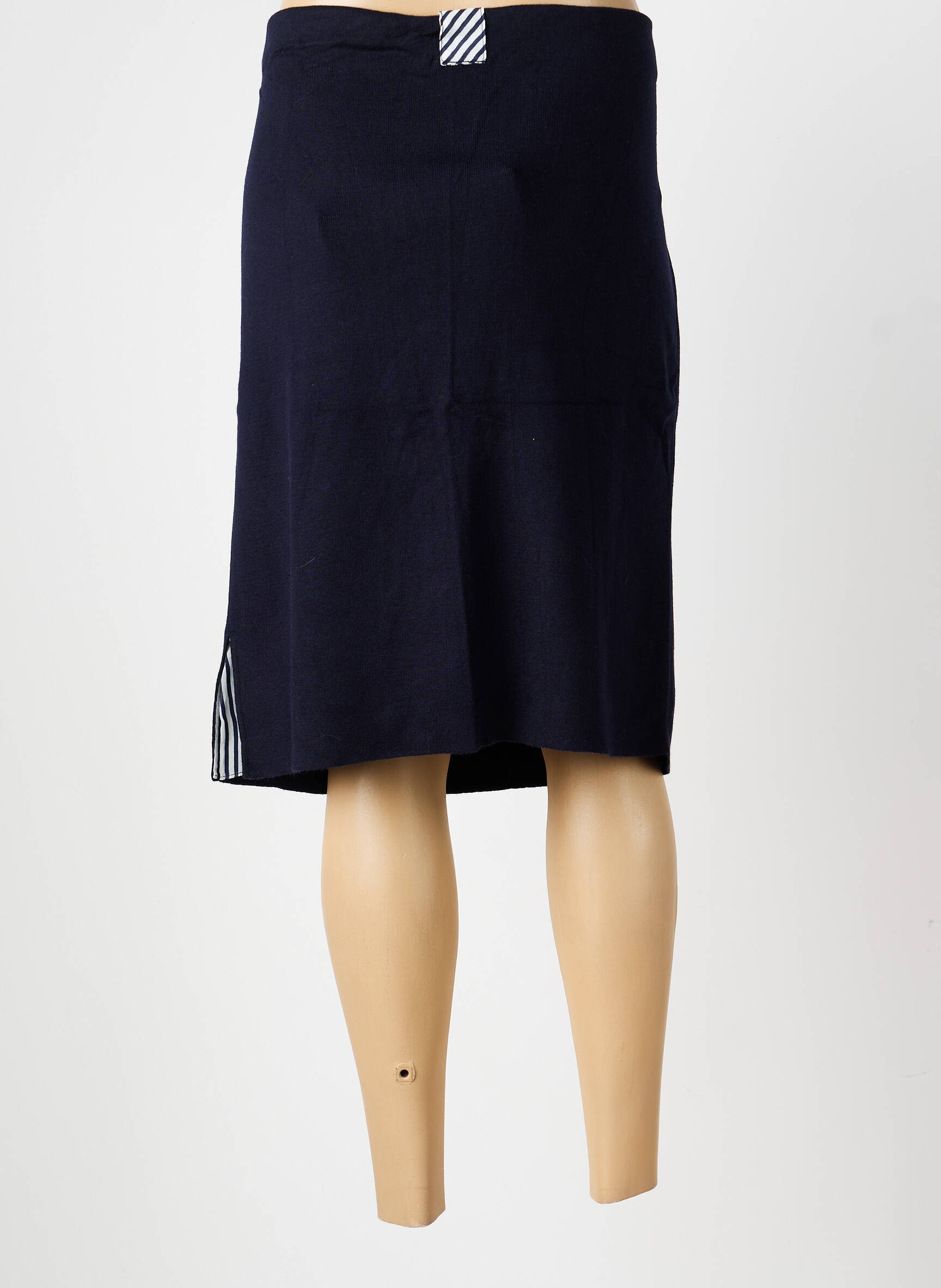 Jupe mi-longue coupe droite bleu OLSEN femme