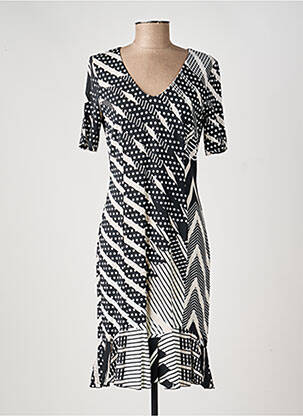 Robe mi-longue manches courtes manches courtes noir EROKE femme