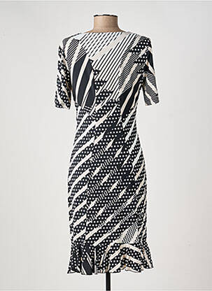 Robe mi-longue manches courtes manches courtes noir EROKE femme