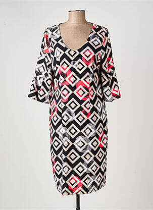 Robe mi-longue manches 3/4 manches 3/4 noir EROKE femme