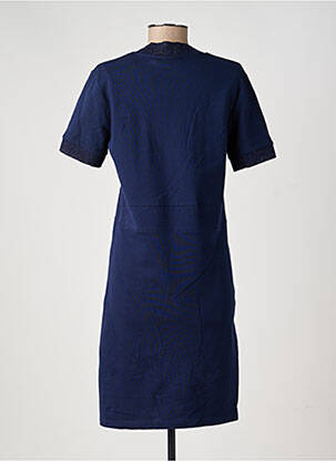 Robe mi-longue manches courtes manches courtes bleu DELAHAYE femme
