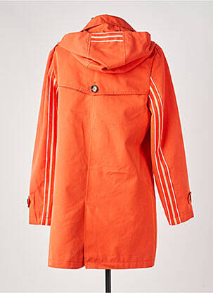 Trench finition intérieure doublure imprimée a capuche orange DELAHAYE femme