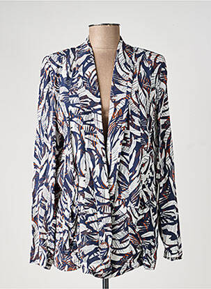Blazer col châle bleu EVA KAYAN femme