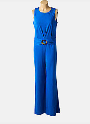 Combi-pantalon tissage crêpe sans manche bleu DANEVA femme