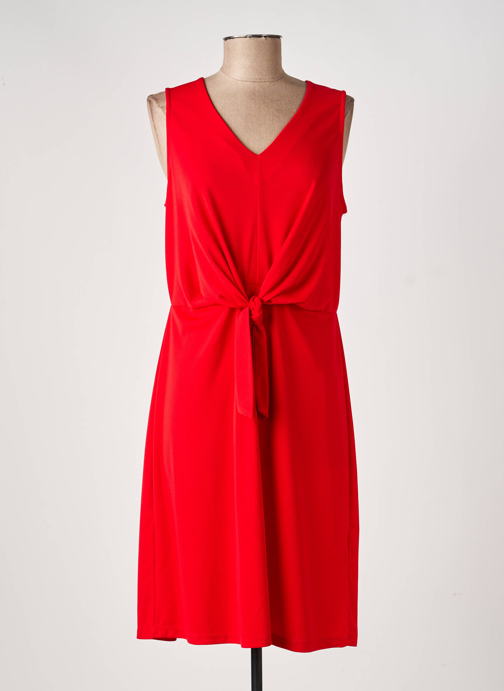 Robe mi-longue sans manche sans manche rouge DANEVA femme