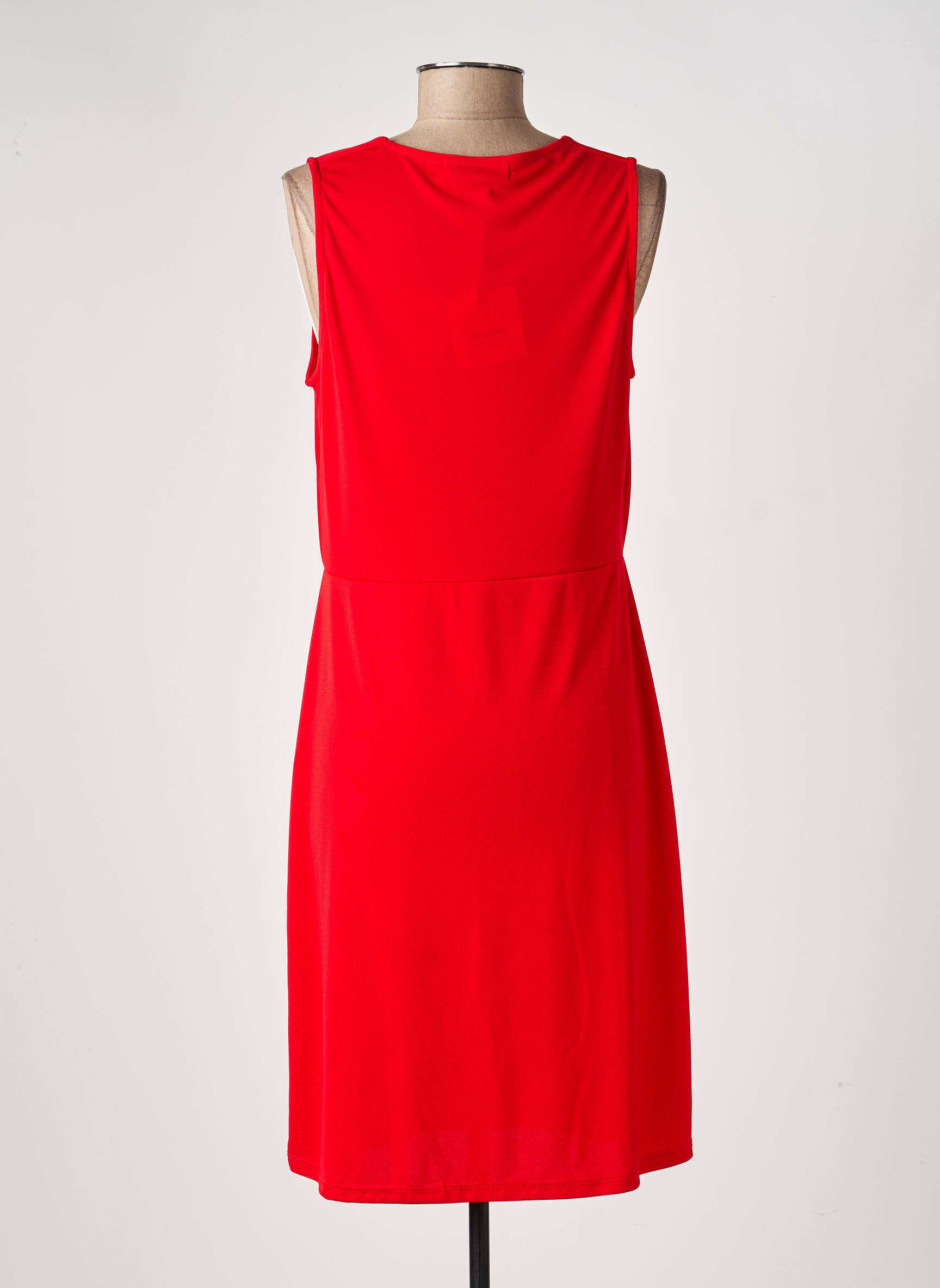 Robe mi-longue sans manche sans manche rouge DANEVA femme