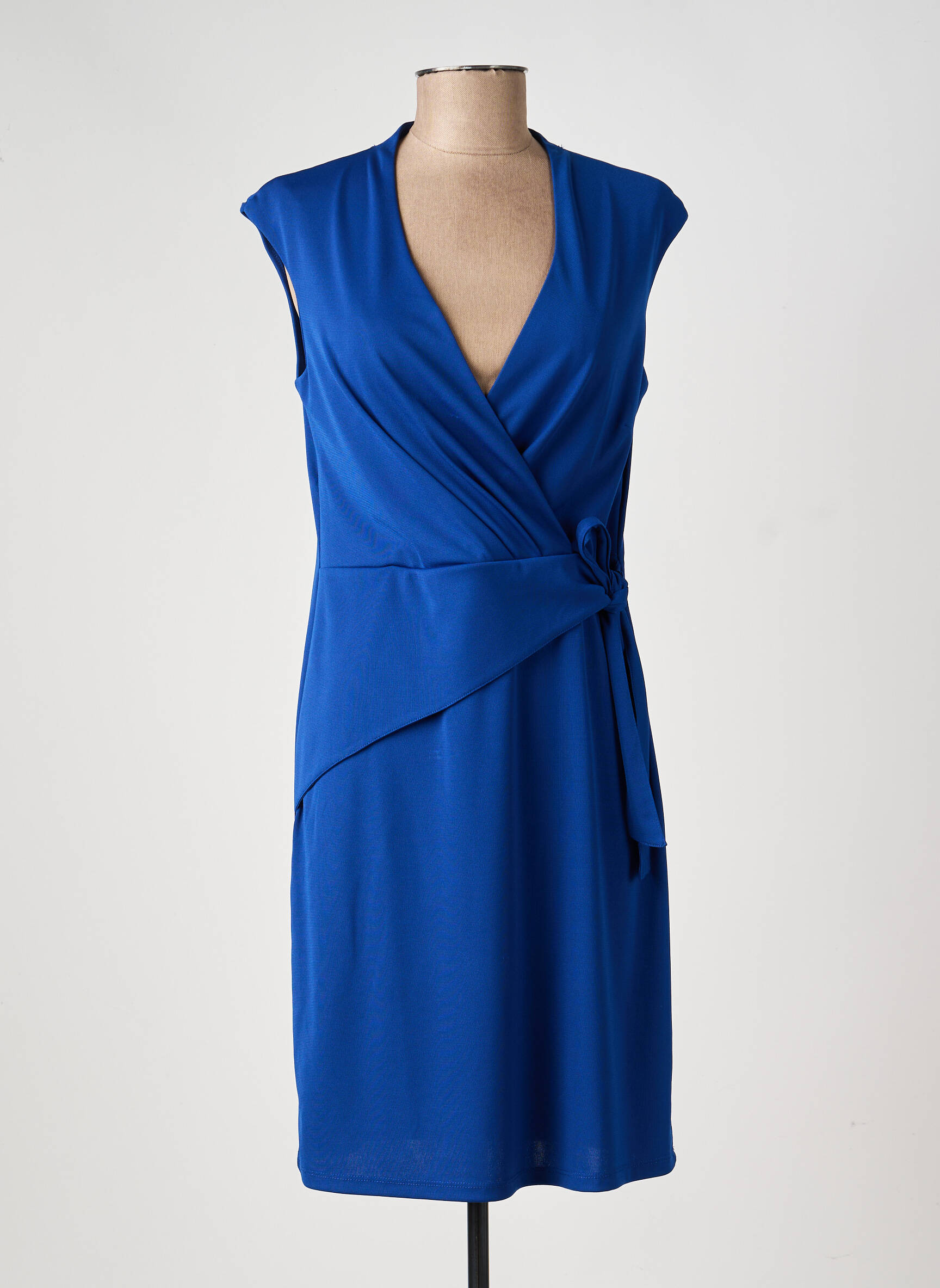 Robe courte manches courtes manches courtes bleu DANEVA femme