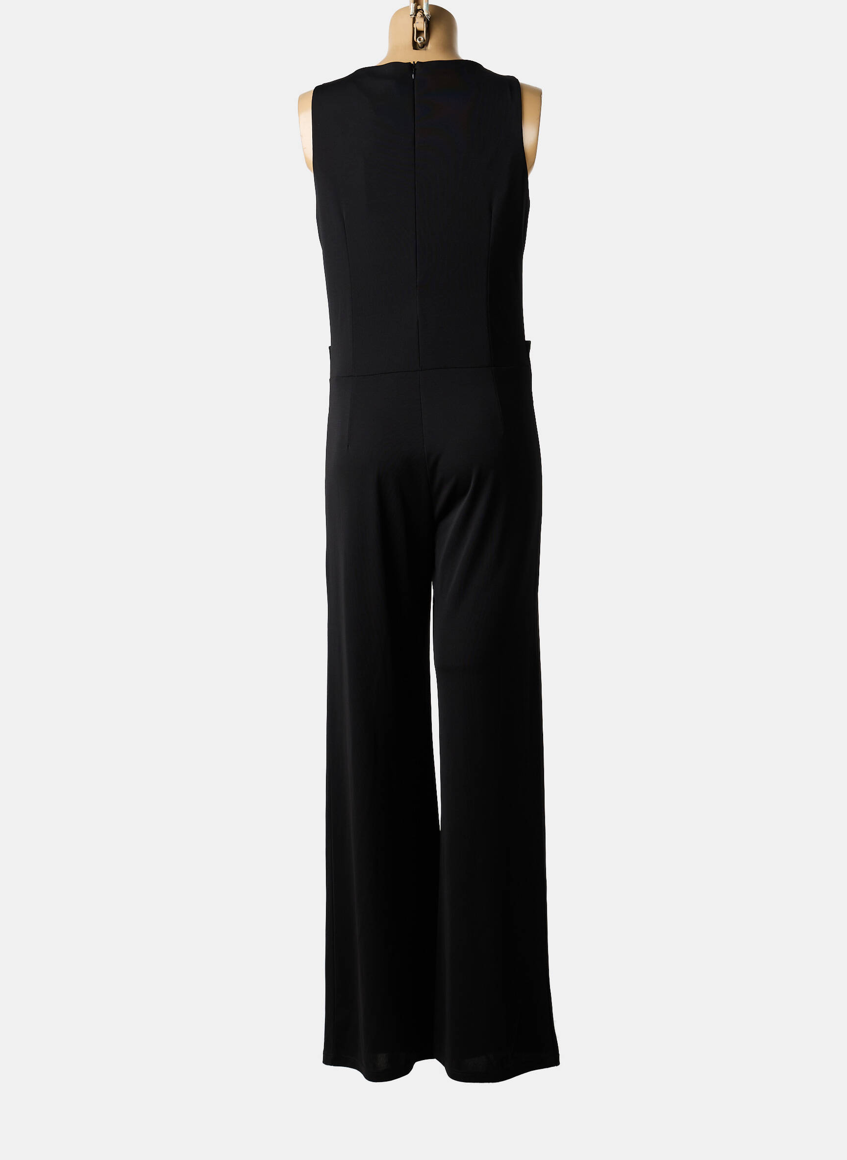 Combi-pantalon tissage crêpe sans manche noir DANEVA femme