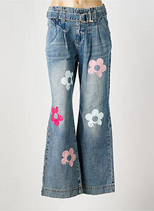 Jean coupe flare stretch taille haute bleu MELLY & CO femme