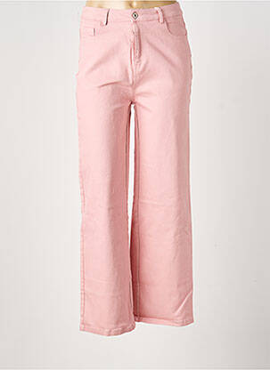 Jeans coupe large stretch taille haute rose MUSY MUSE femme