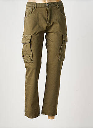 Pantalon cargo slim taille normale vert PLACE DU JOUR femme