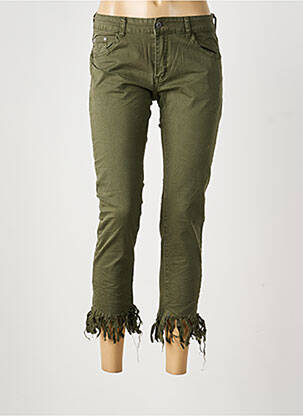 Jeans coupe slim stretch taille normale vert PLACE DU JOUR femme