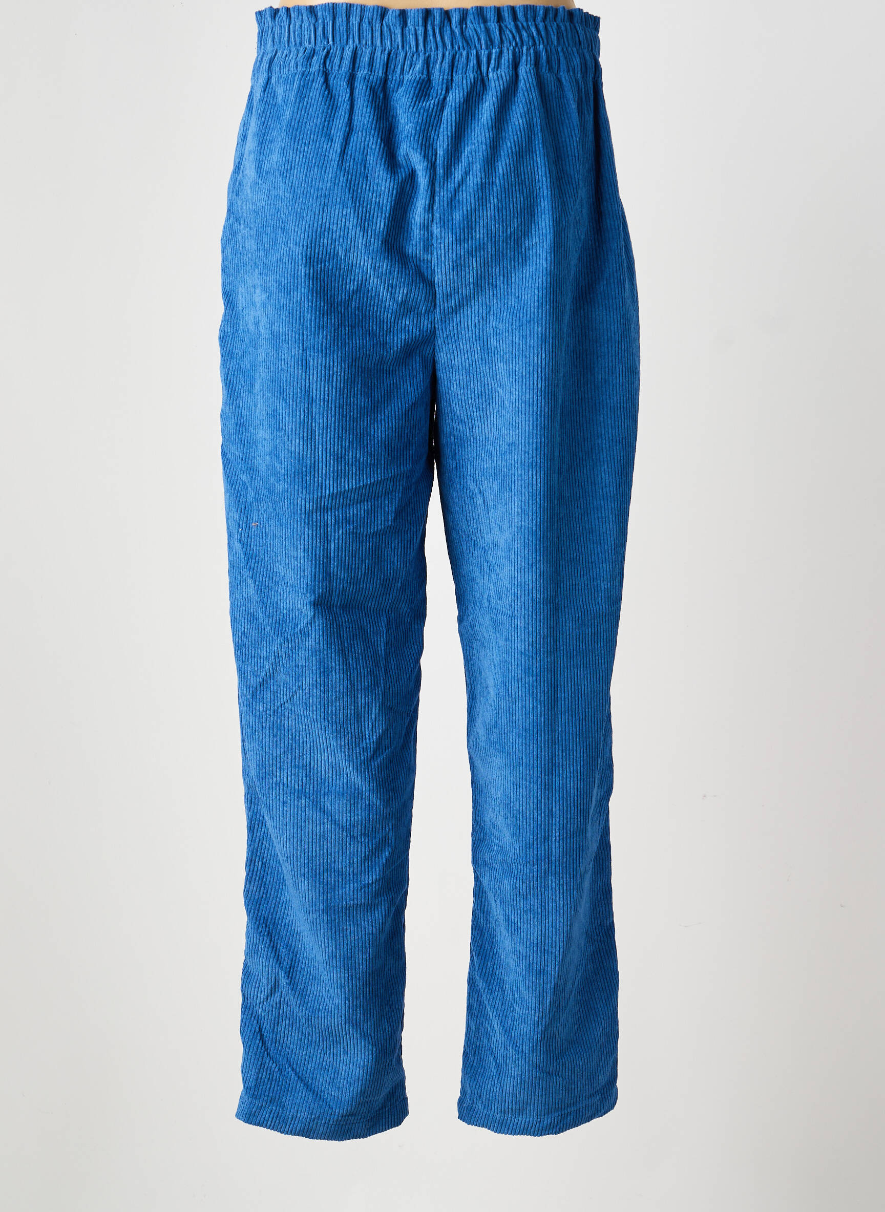 Pantalon droit stretch taille haute bleu SEASON femme