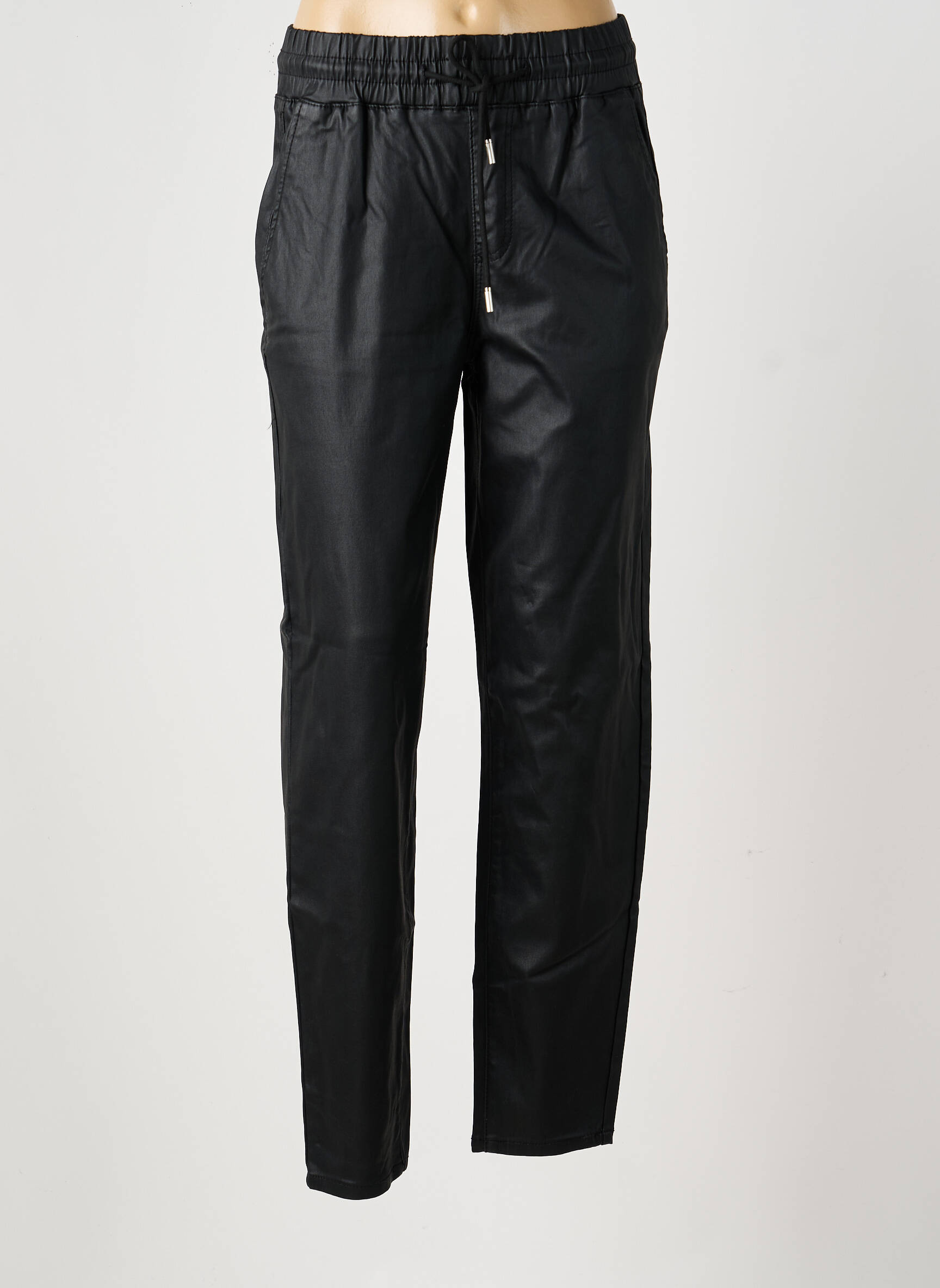 Pantalon chino stretch taille normale noir TOXIK3 femme