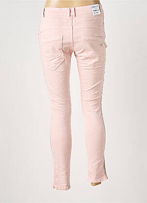 Pantalon slim tissage popeline taille normale rose JEWELLY femme