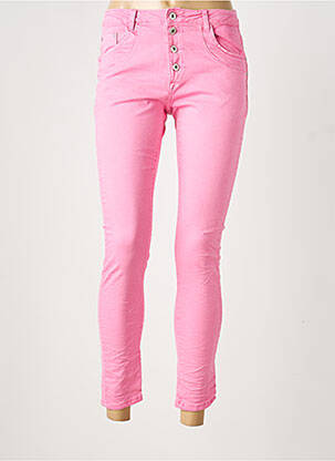 Pantalon slim stretch taille normale rose PLACE DU JOUR femme