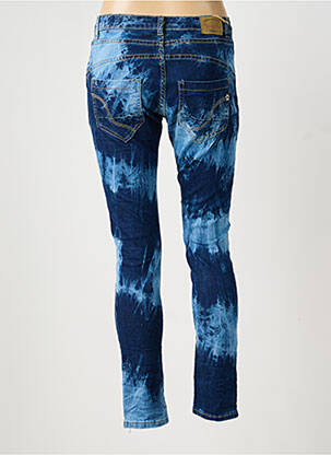 Jeans coupe slim stretch taille normale bleu PLACE DU JOUR femme