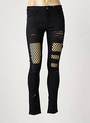 Pantalon slim stretch taille normale noir LEXXURY femme