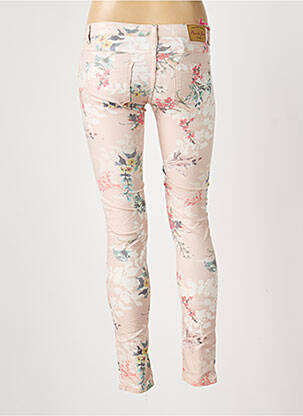 Pantalon slim tissage popeline taille normale beige PLACE DU JOUR femme